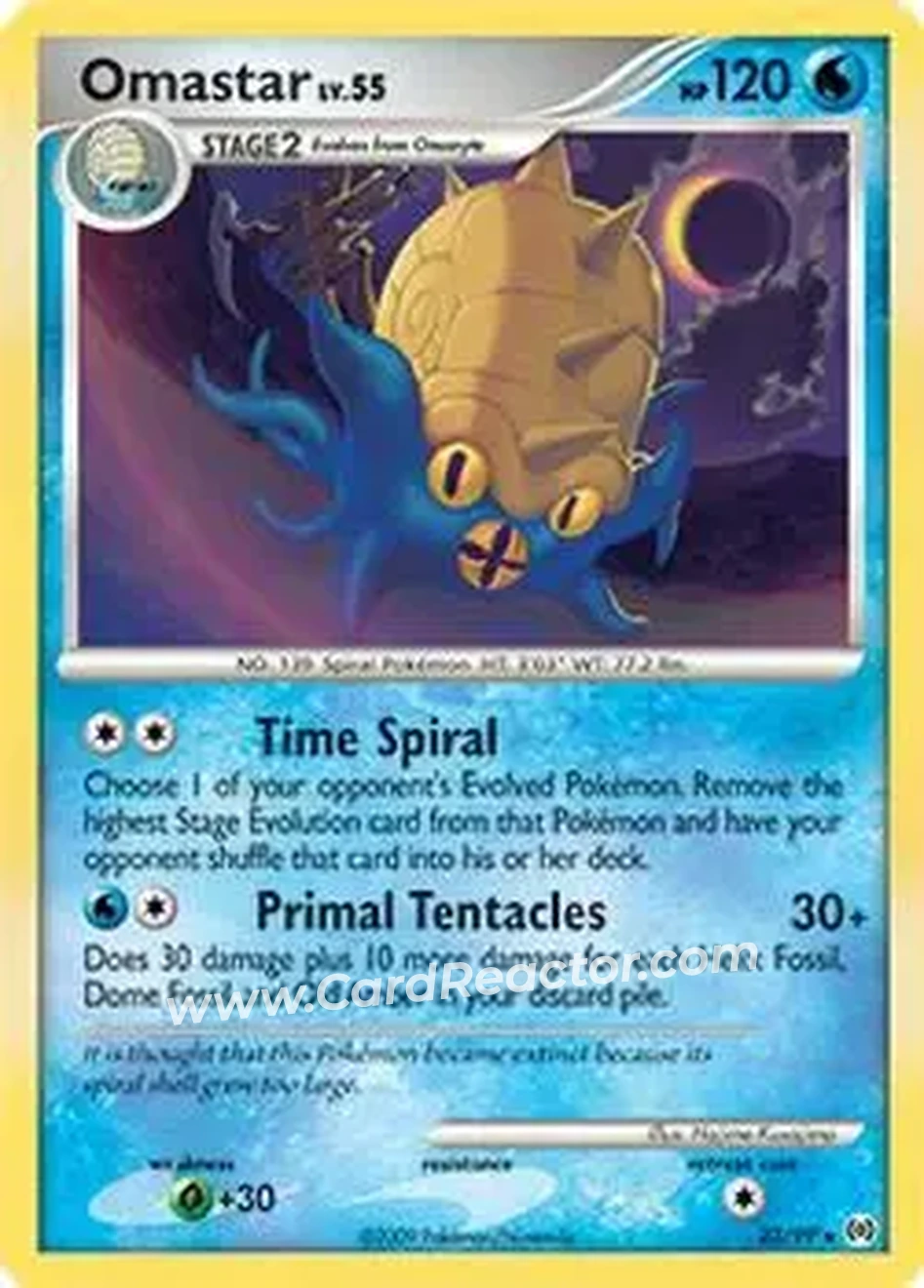 2009 Pokemon Platinum Arceus #23/99 - Omastar - Front