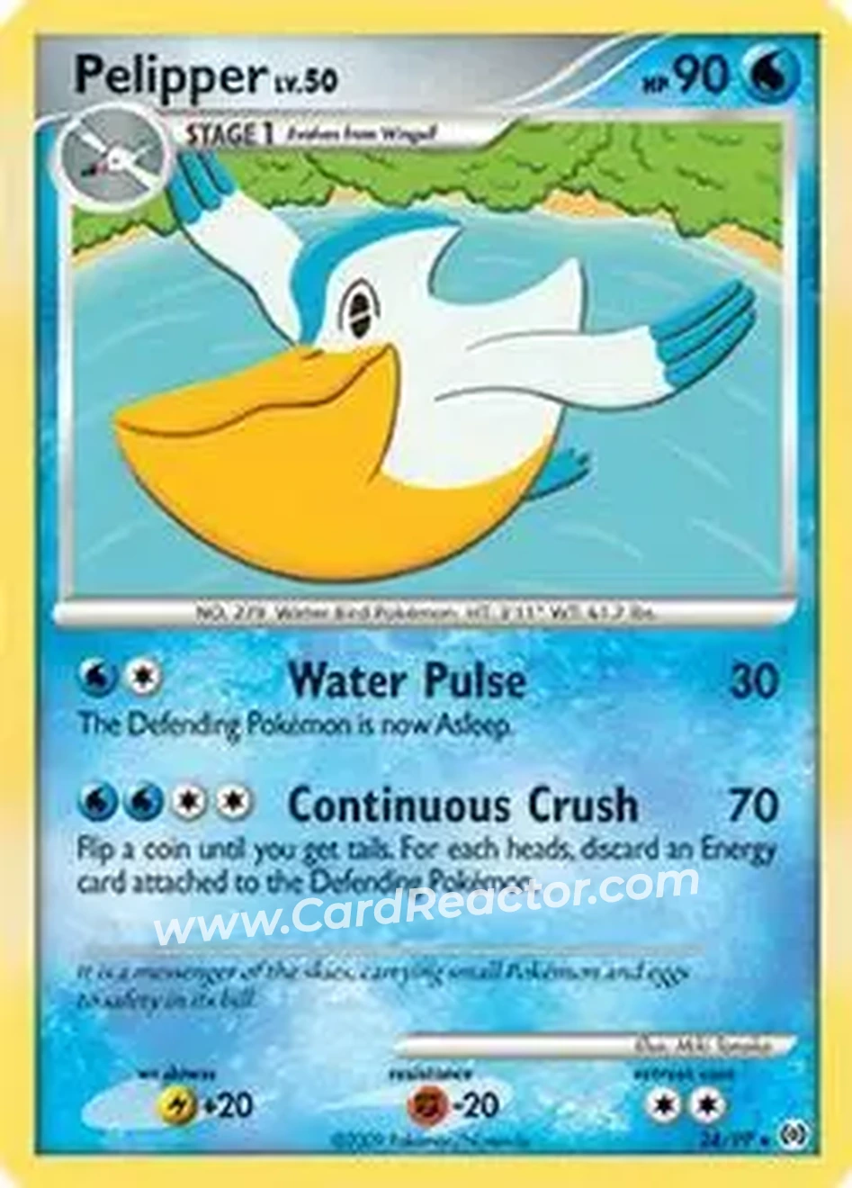 2009 Pokemon Platinum Arceus #24/99 - Pelipper - Front