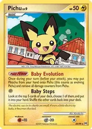 2009 Pokemon Platinum Arceus #25/99 - Ethan's Pichu