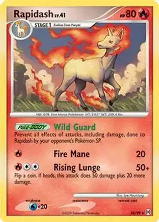 2009 Pokemon Platinum Arceus #28/99 - Rapidash