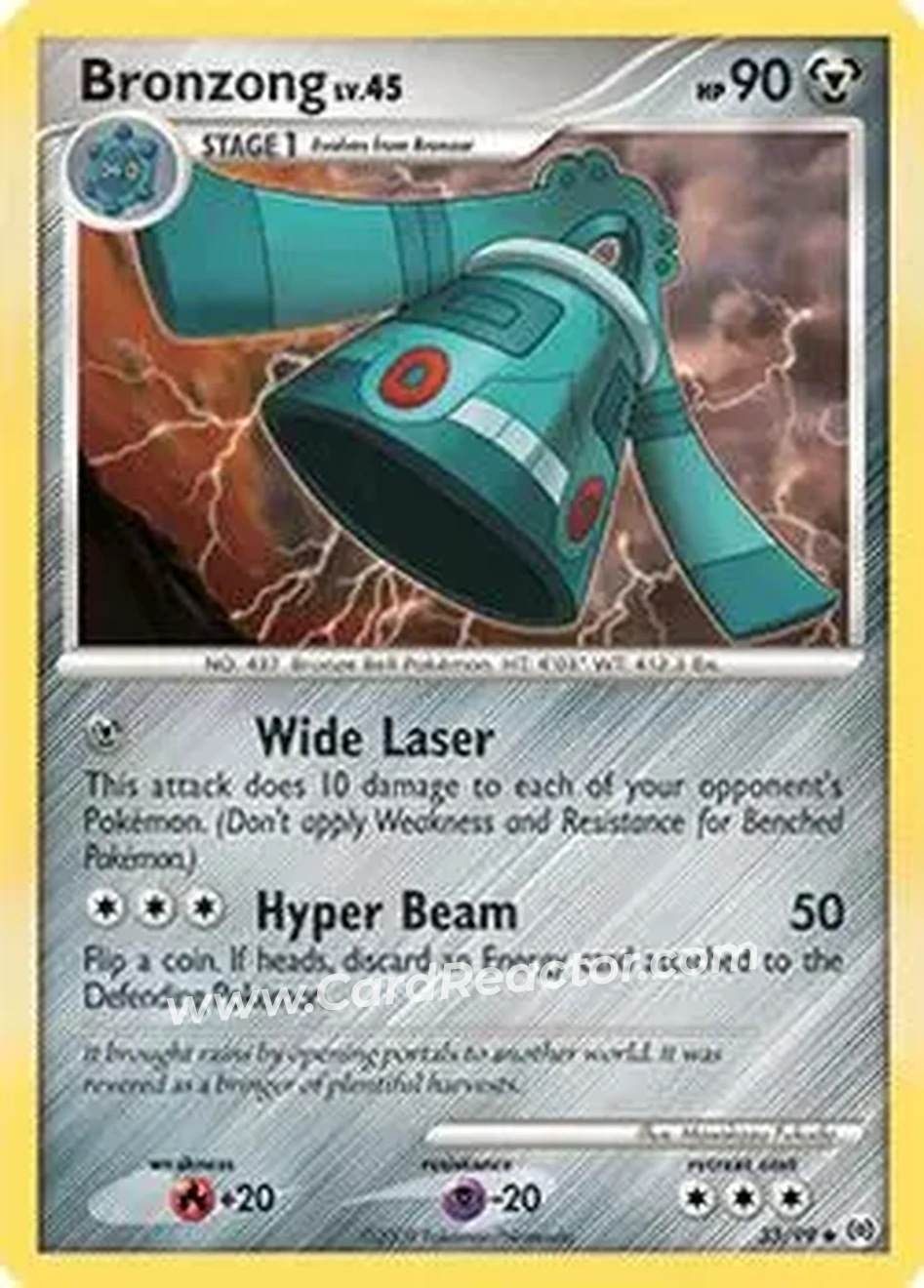 2009 Pokemon Platinum Arceus #33/99 - Bronzong - Front