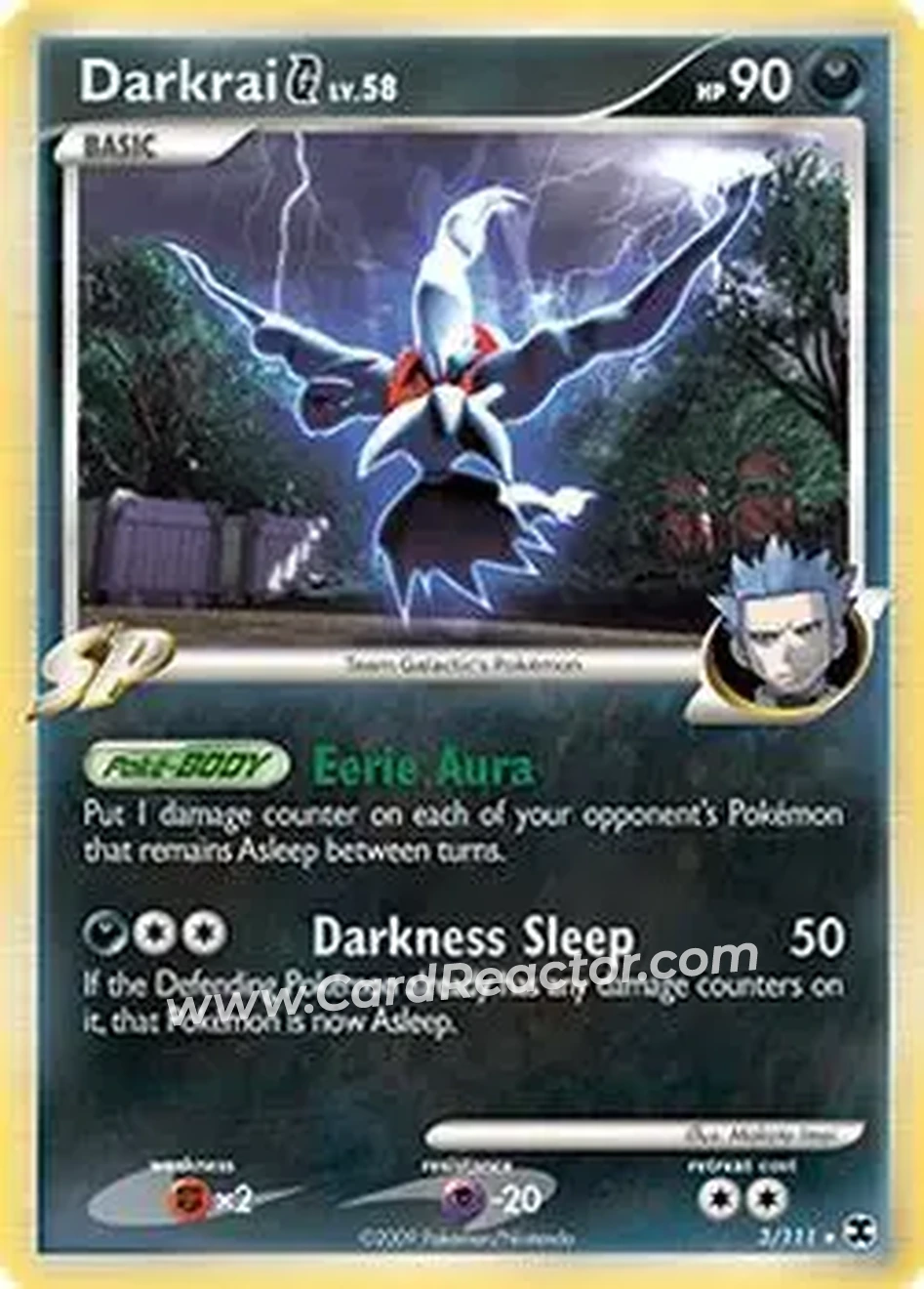 2009 Pokemon Platinum Rising Rivals #3/111 - Mega Darkrai ex - Front