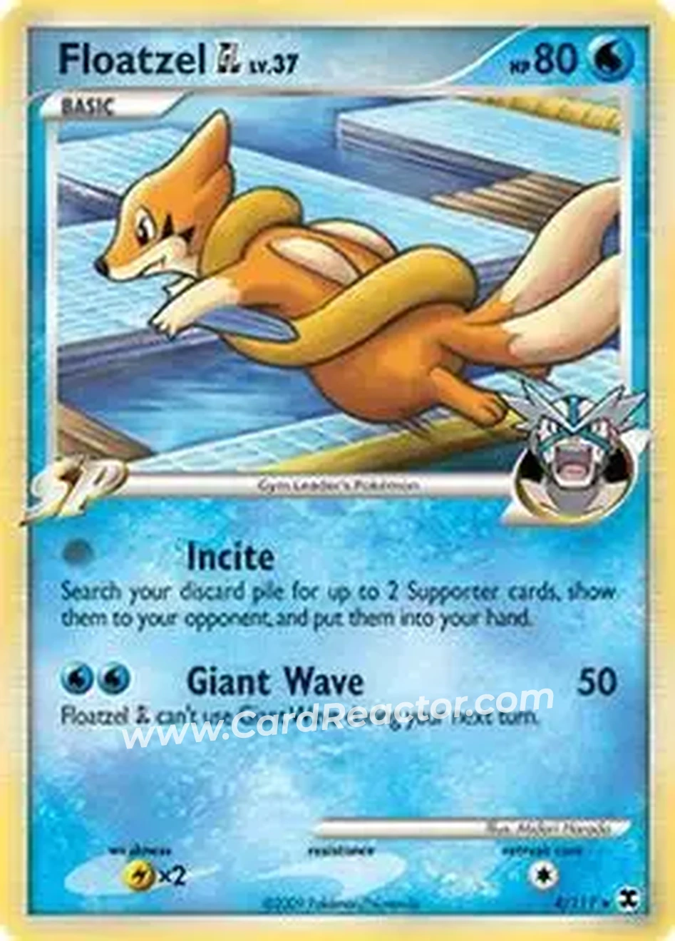 2009 Pokemon Platinum Rising Rivals #4/111 - Floatzel - Front