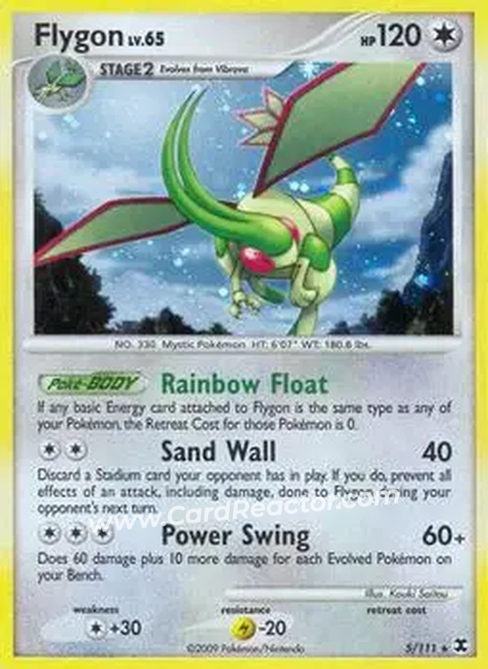 2009 Pokemon Platinum Rising Rivals #5/111 - Flygon - Front