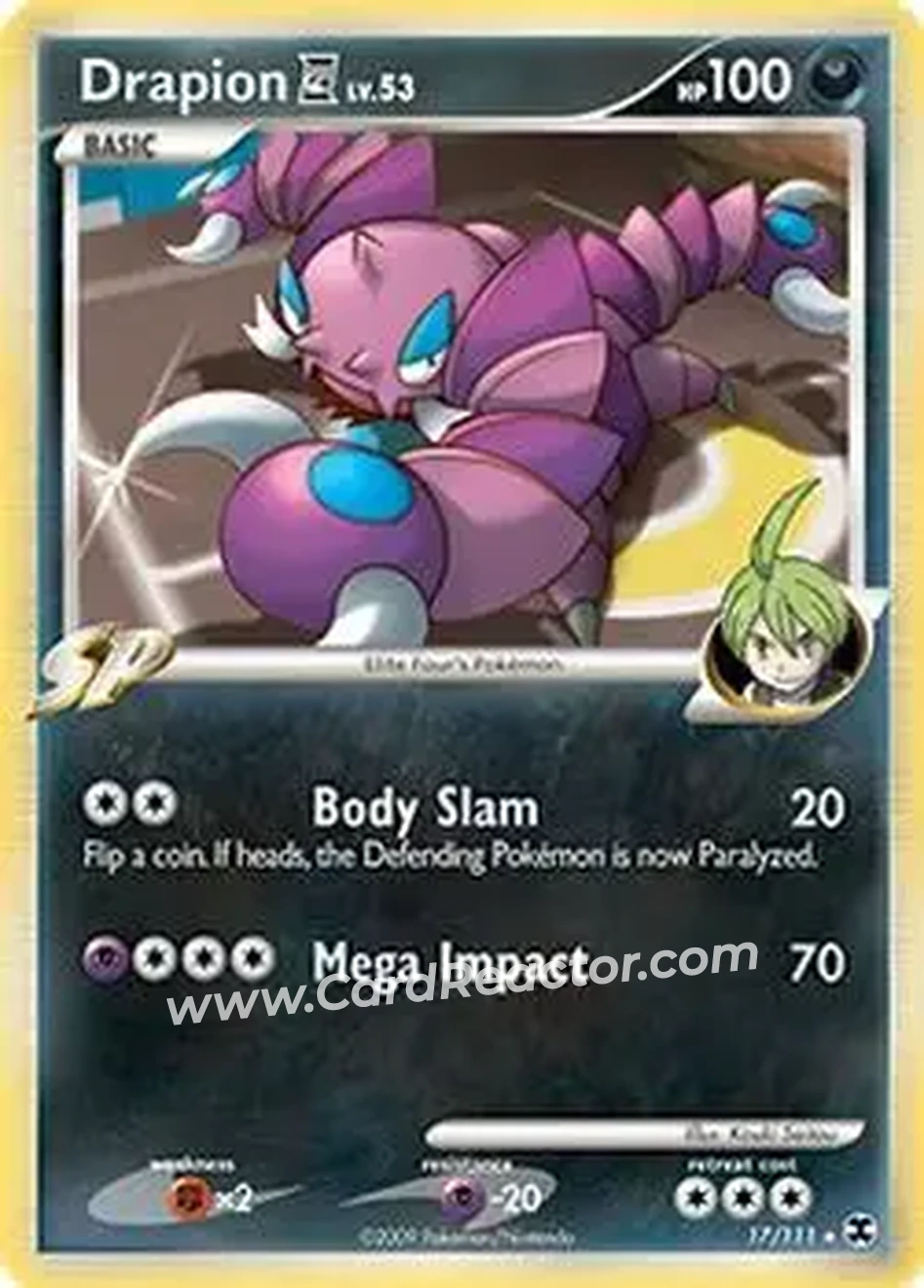2009 Pokemon Platinum Rising Rivals #17/111 - Drapion - Front