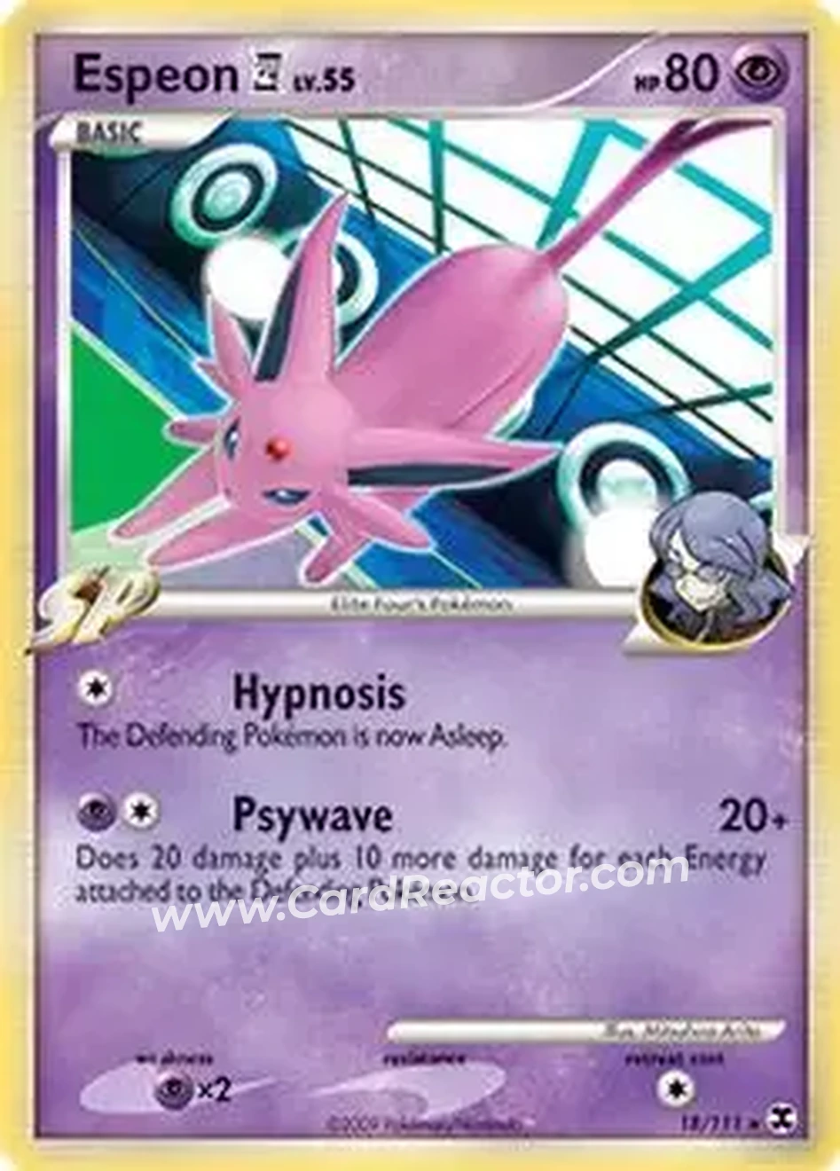 2009 Pokemon Platinum Rising Rivals #18/111 - Espeon - Front