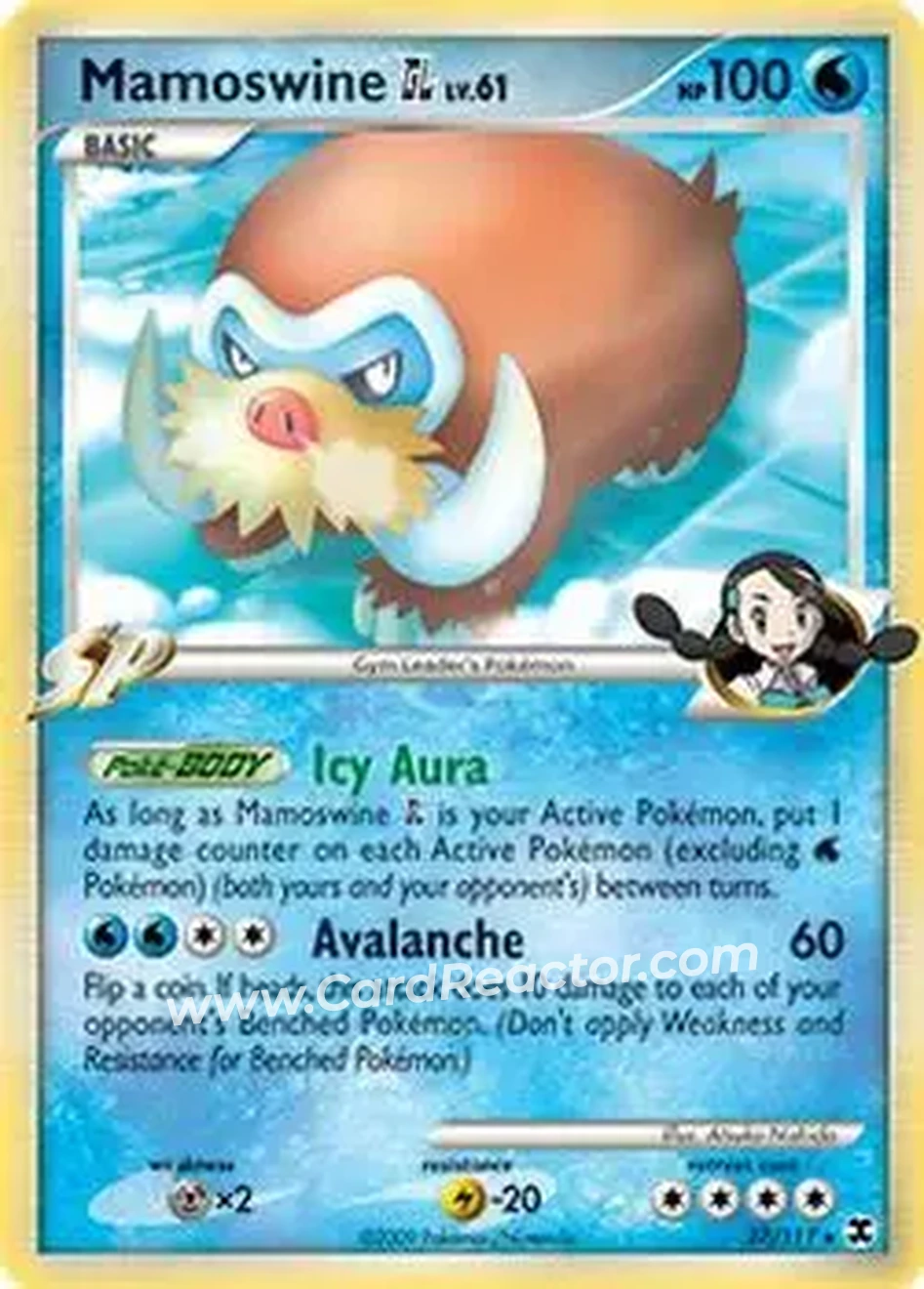 2009 Pokemon Platinum Rising Rivals #27/111 - Mamoswine ex - Front