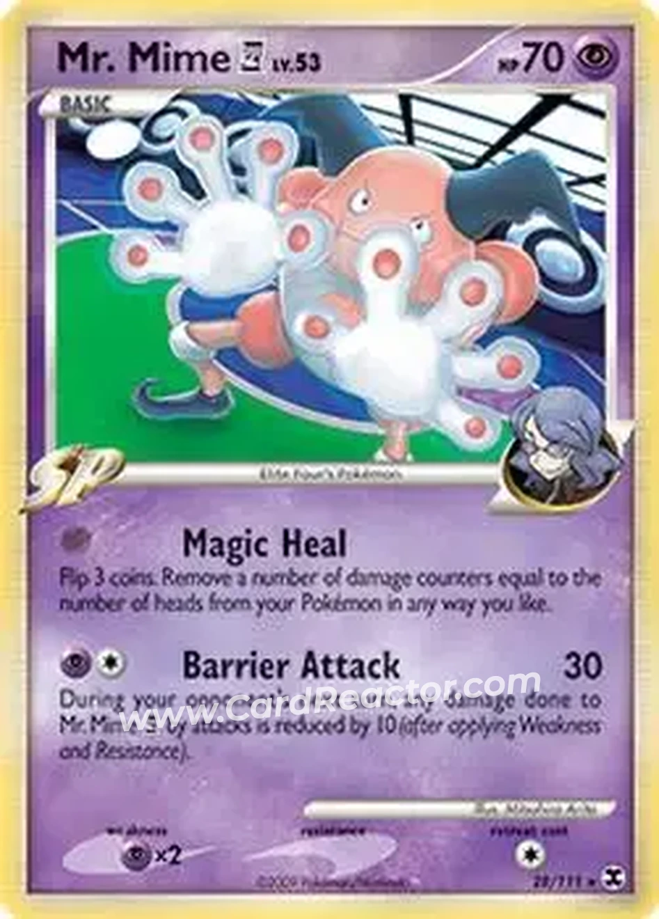 2009 Pokemon Platinum Rising Rivals #28/111 - Mr. Mime - Front