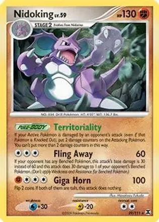 2009 Pokemon Platinum Rising Rivals #29/111 - Nidoking