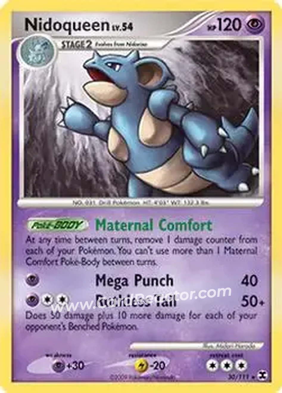 2009 Pokemon Platinum Rising Rivals #30/111 - Nidoqueen - Front