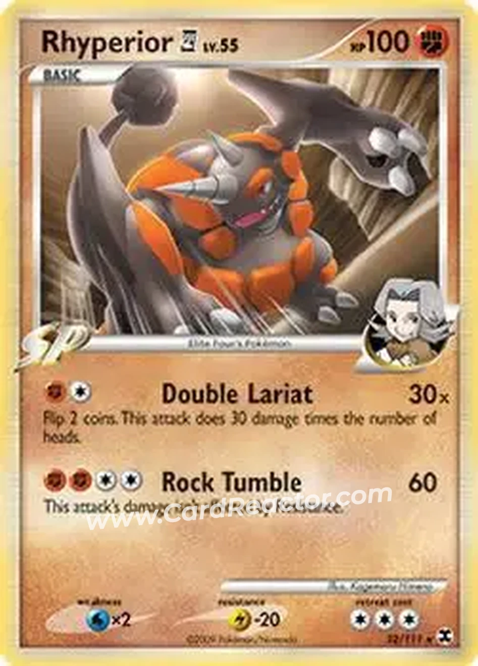 2009 Pokemon Platinum Rising Rivals #32/111 - Rhyperior - Front