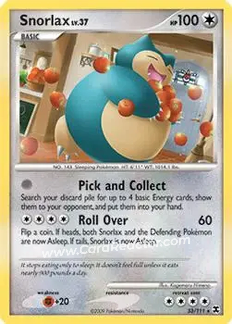 2009 Pokemon Platinum Rising Rivals #33/111 - Snorlax - Front