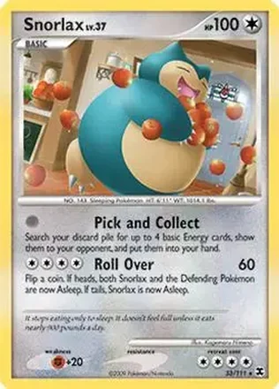 2009 Pokemon Platinum Rising Rivals #33/111 - Snorlax