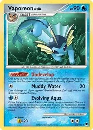 2009 Pokemon Platinum Rising Rivals #34/111 - Vaporeon