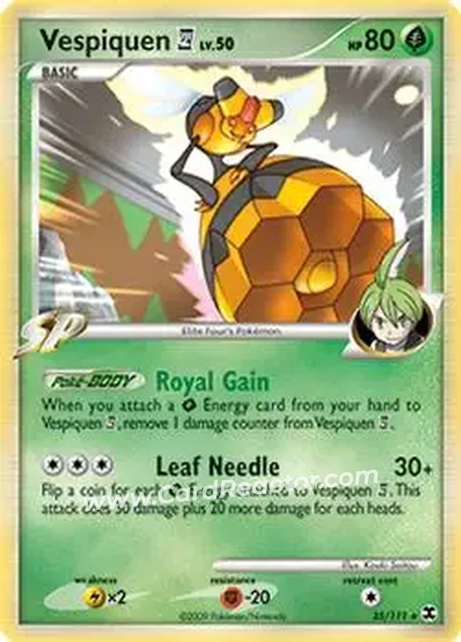2009 Pokemon Platinum Rising Rivals #35/111 - ビークイン - Front