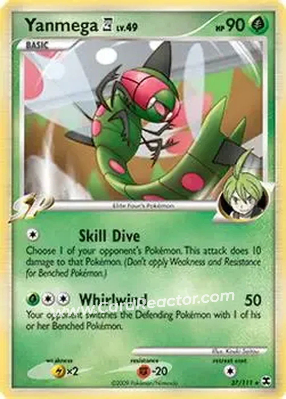 2009 Pokemon Platinum Rising Rivals #37/111 - Yanmega - Front