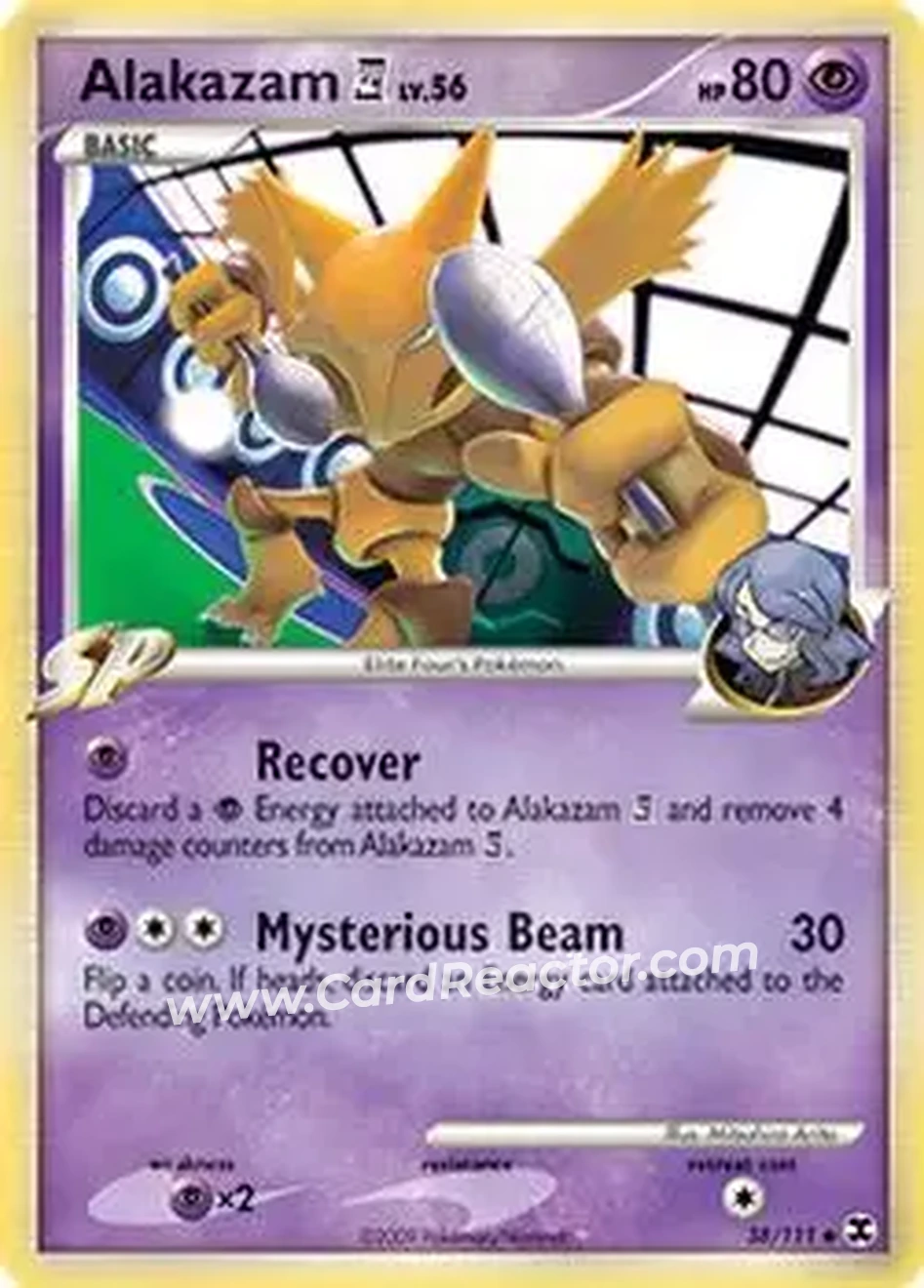 2009 Pokemon Platinum Rising Rivals #38/111 - Alakazam - Front