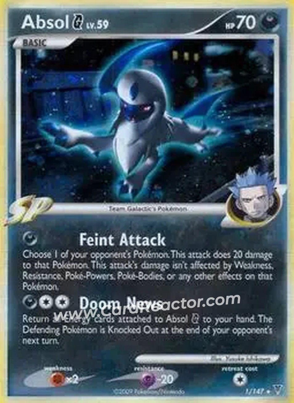 2009 Pokemon Platinum Supreme Victors #1/147 - Mega Absol ex - Front