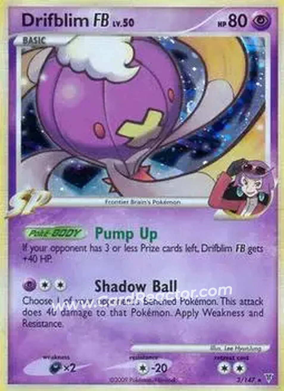 2009 Pokemon Platinum Supreme Victors #3/147 - Drifblim - Front