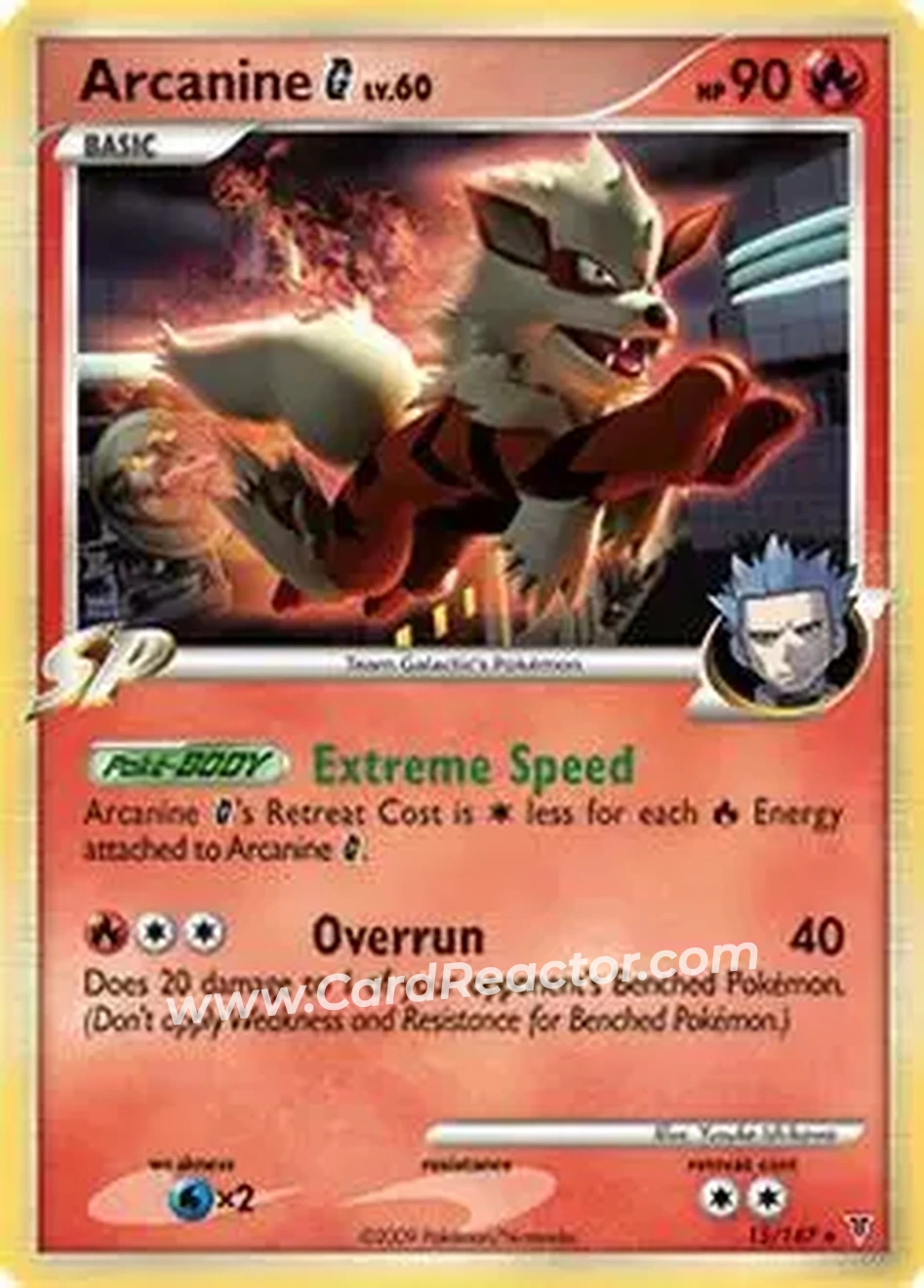 2009 Pokemon Platinum Supreme Victors #15/147 - Arcanine - Front