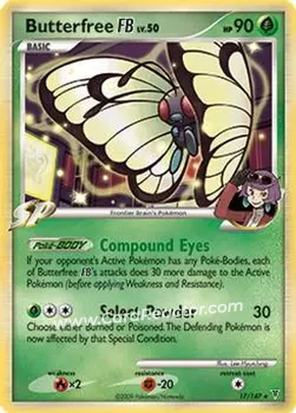 2009 Pokemon Platinum Supreme Victors #17/147 - Butterfree - Front