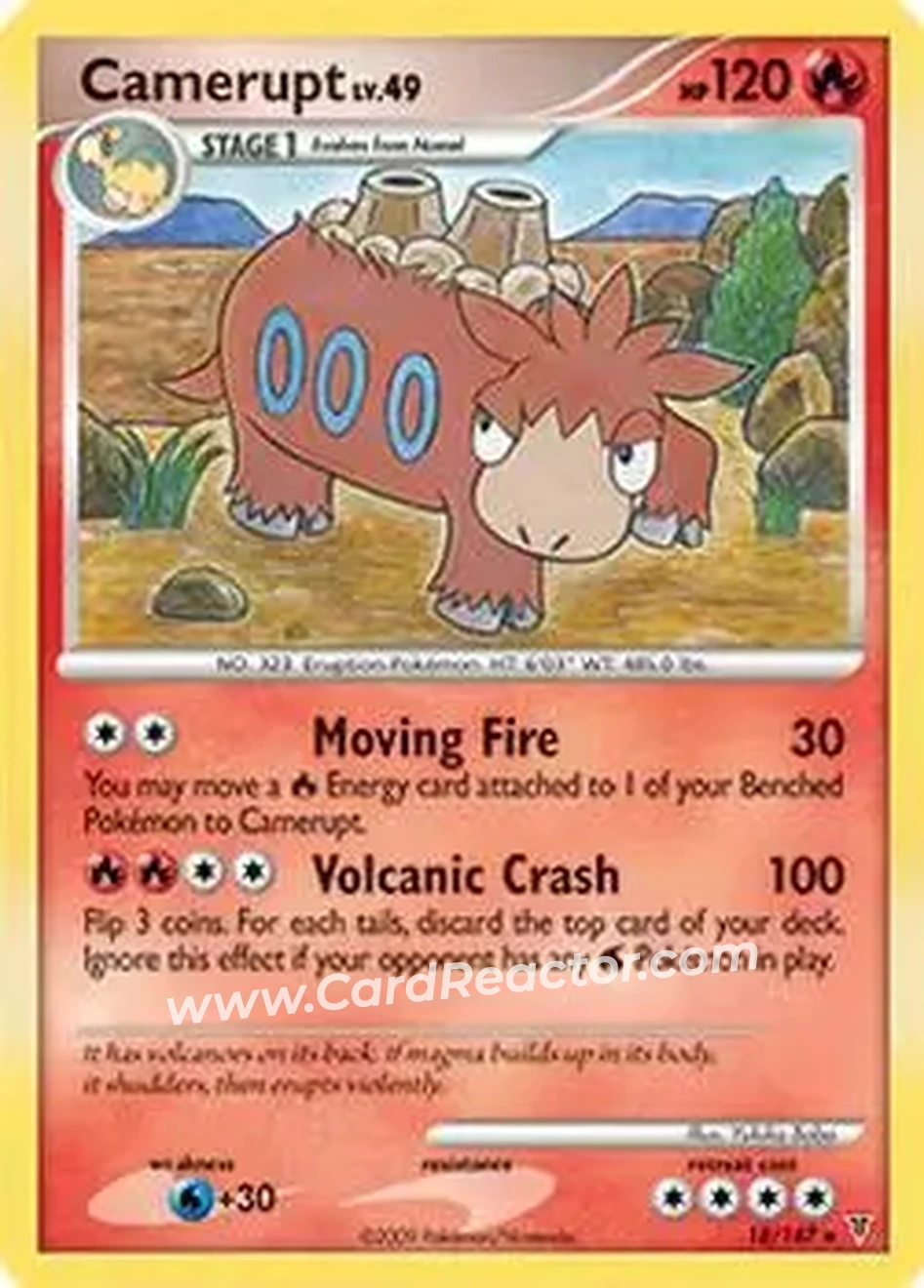 2009 Pokemon Platinum Supreme Victors #18/147 - Camerupt - Front