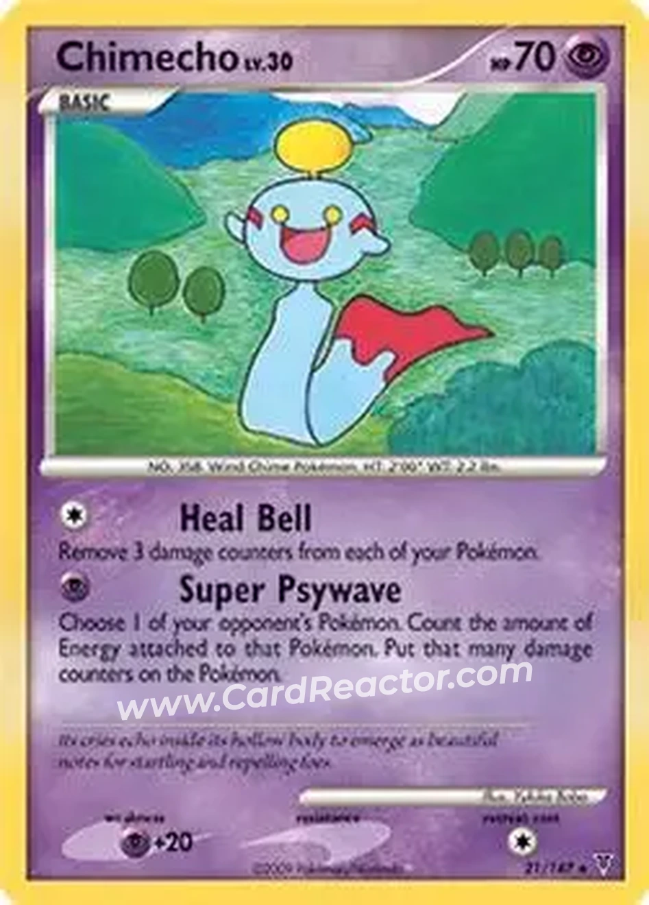 2009 Pokemon Platinum Supreme Victors #21/147 - Chimecho - Front