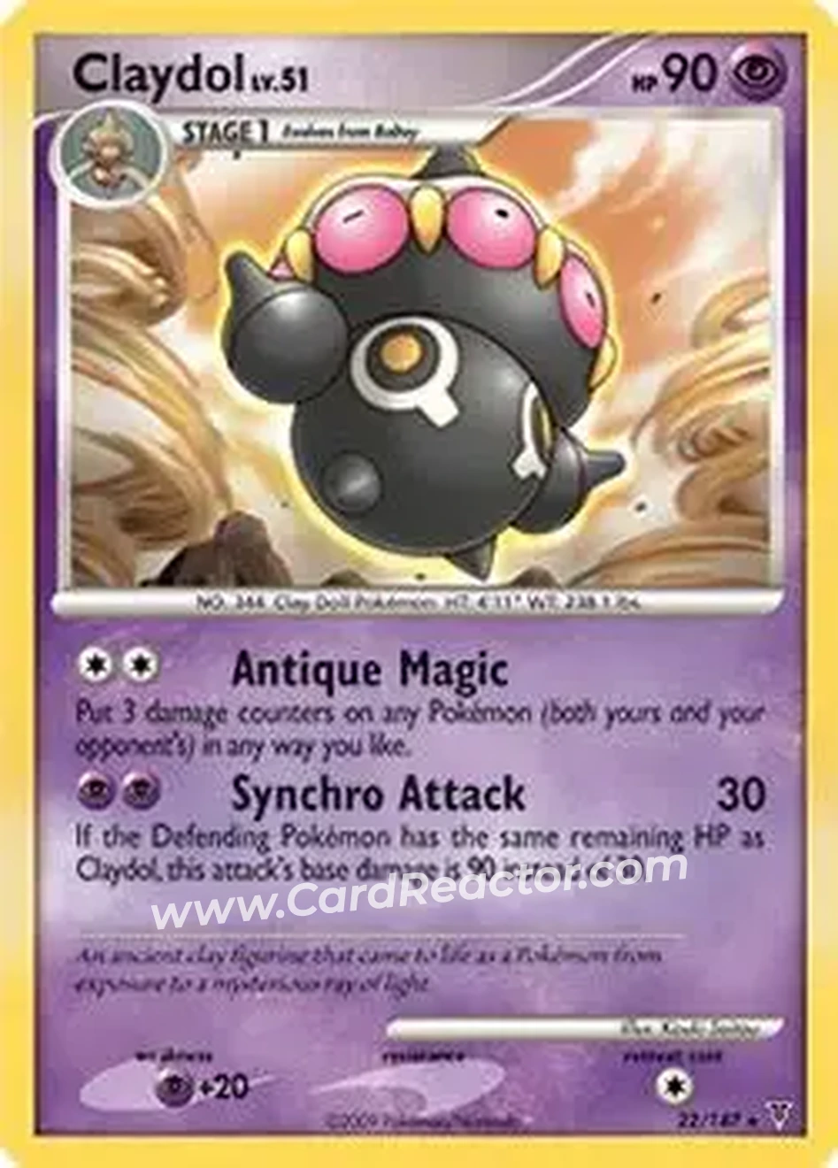 2009 Pokemon Platinum Supreme Victors #22/147 - Claydol - Front