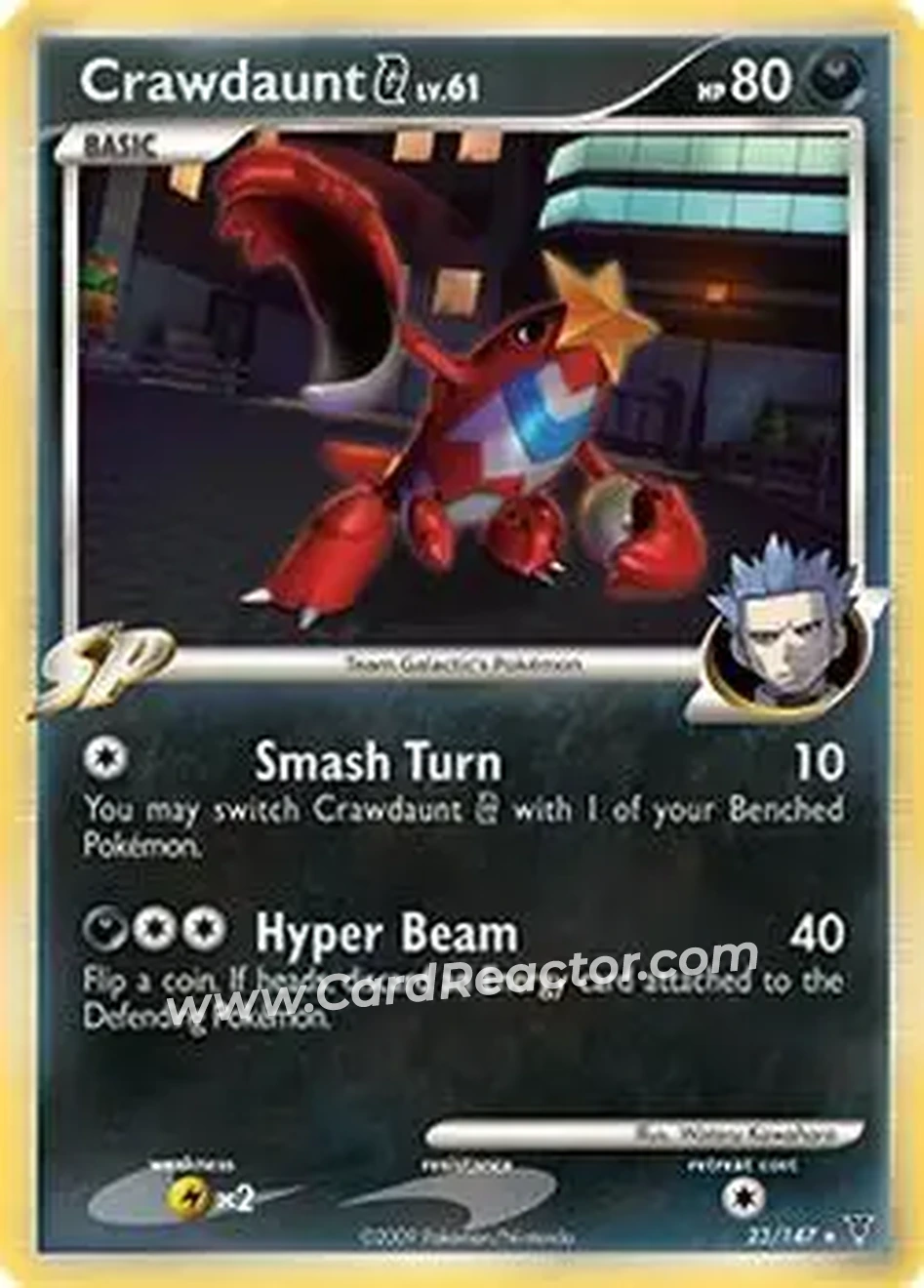 2009 Pokemon Platinum Supreme Victors #23/147 - Crawdaunt - Front