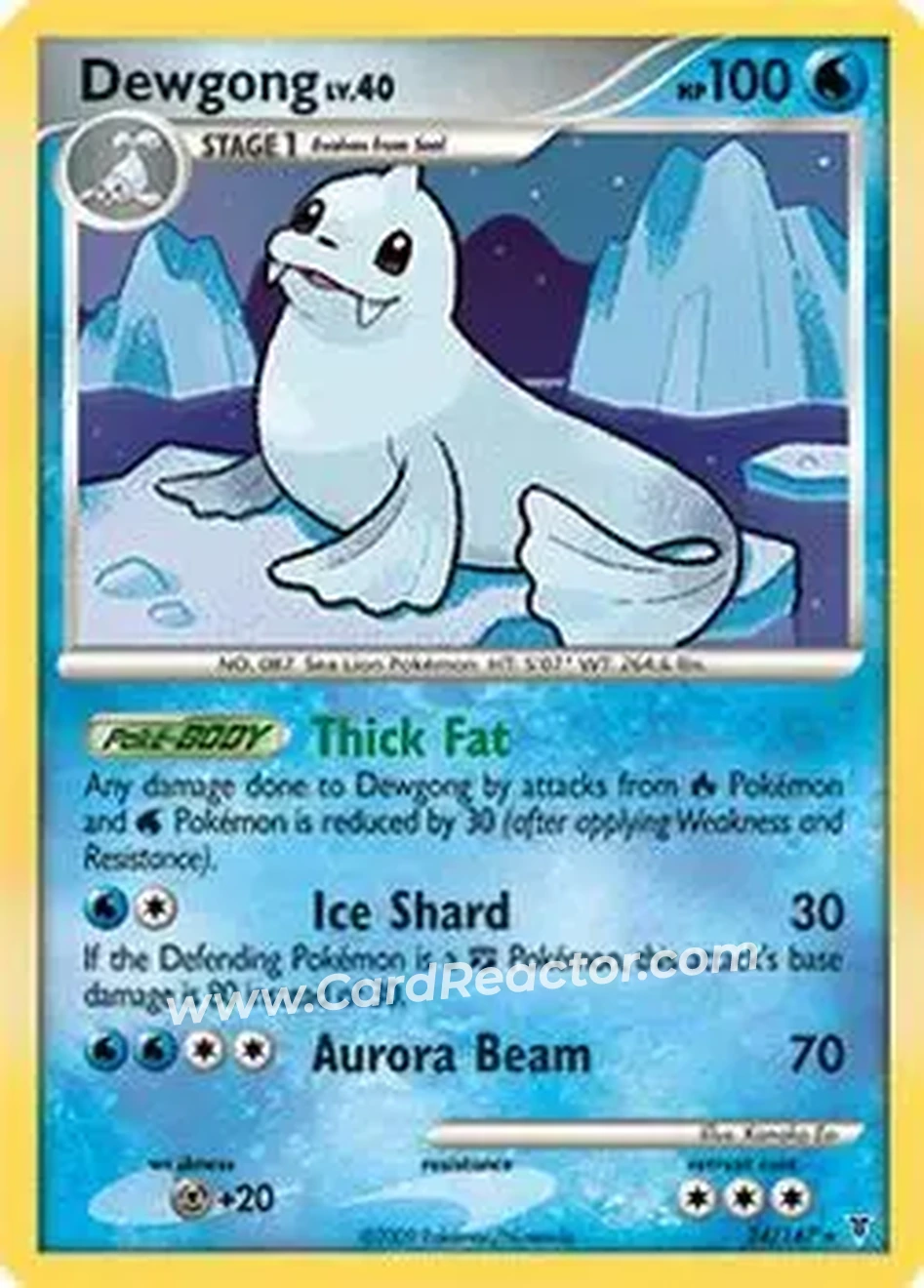 2009 Pokemon Platinum Supreme Victors #24/147 - Dewgong - Front