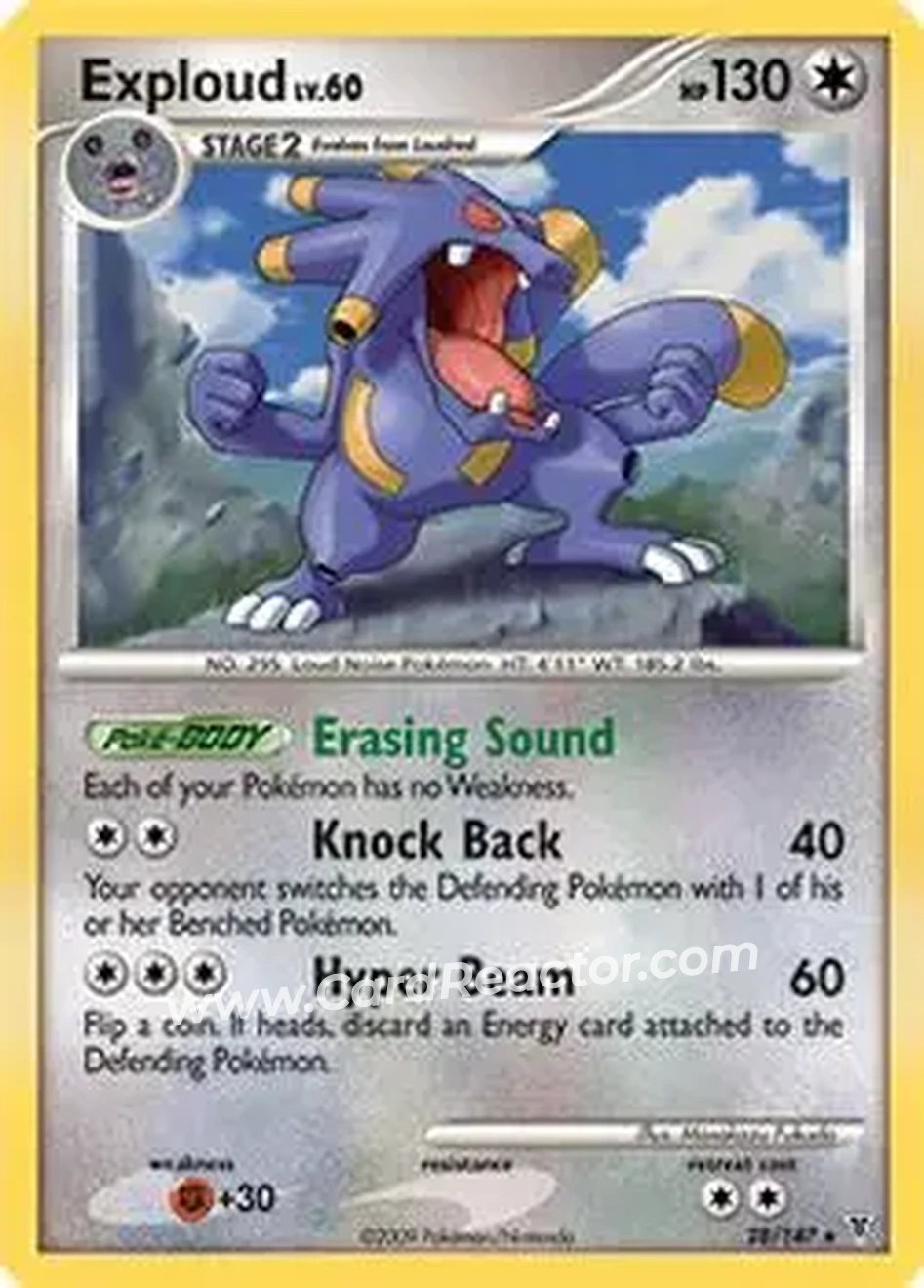 2009 Pokemon Platinum Supreme Victors #28/147 - Exploud - Front