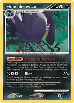 2009 Pokemon Platinum Supreme Victors #29/147 - Honchkrow