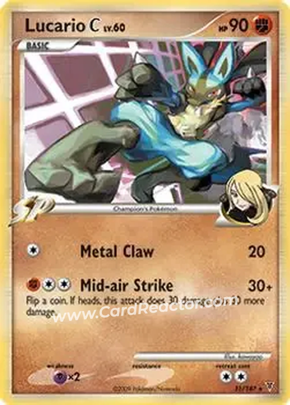 2009 Pokemon Platinum Supreme Victors #31/147 - Lucario - Front
