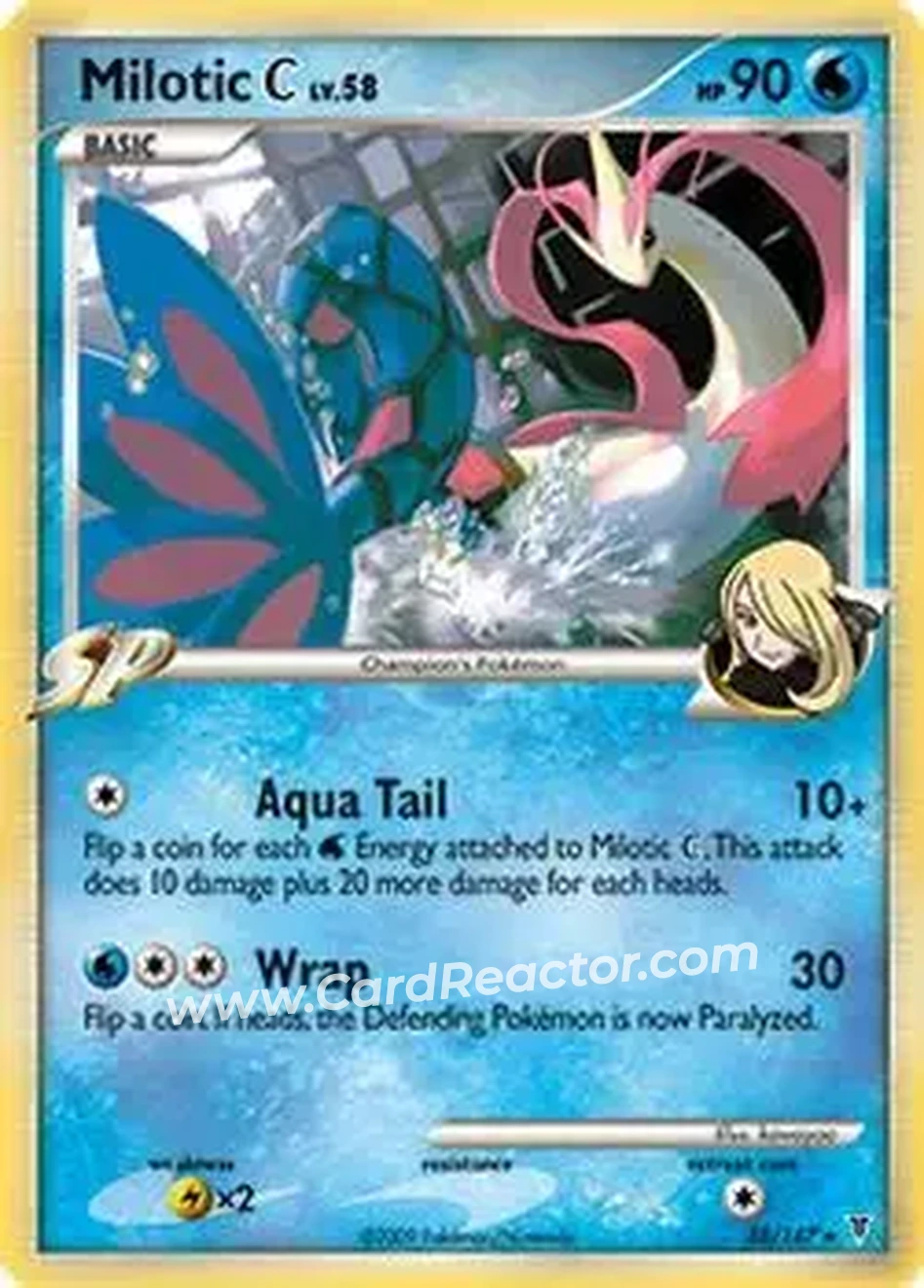 2009 Pokemon Platinum Supreme Victors #35/147 - Cynthia's Milotic - Front