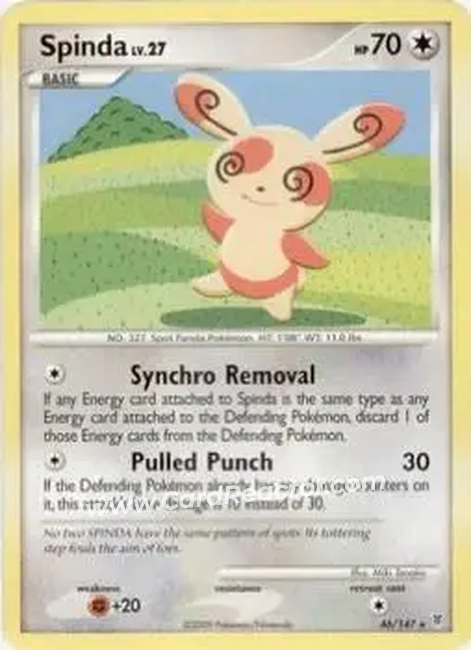 2009 Pokemon Platinum Supreme Victors #46/147 - Spinda - Front