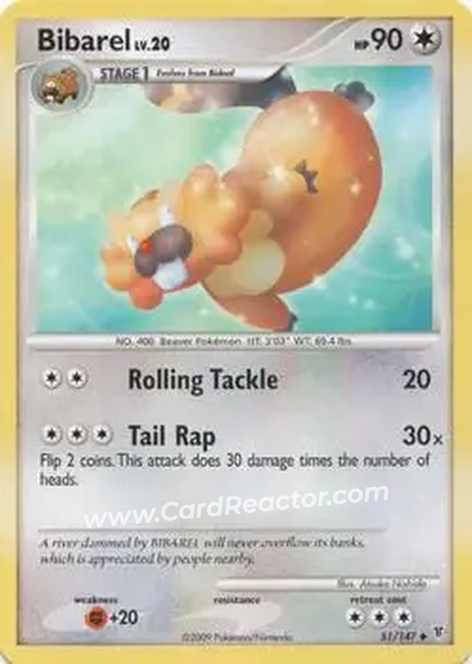 2009 Pokemon Platinum Supreme Victors #51/147 - Bibarel - Front