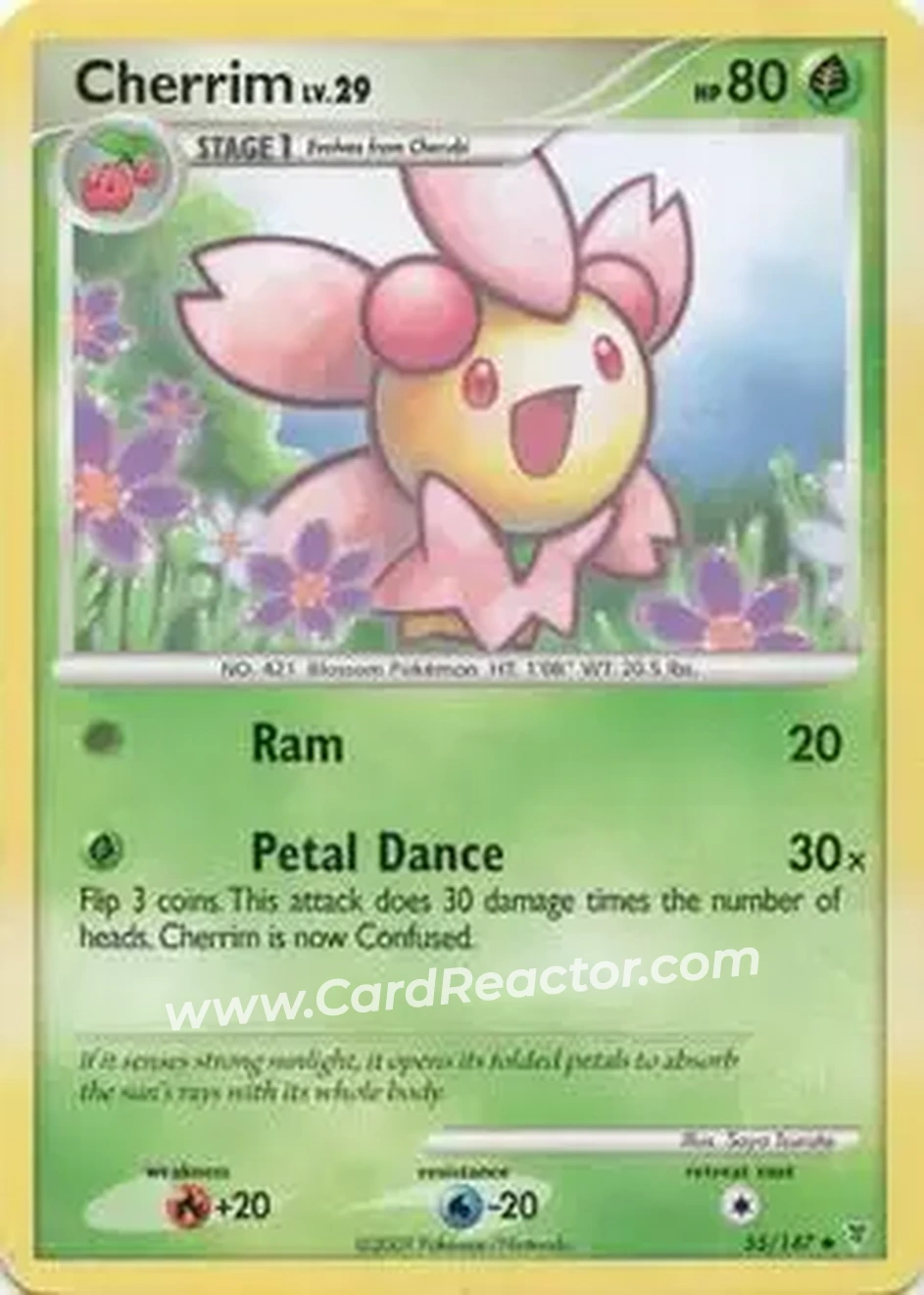 2009 Pokemon Platinum Supreme Victors #55/147 - Cherrim - Front