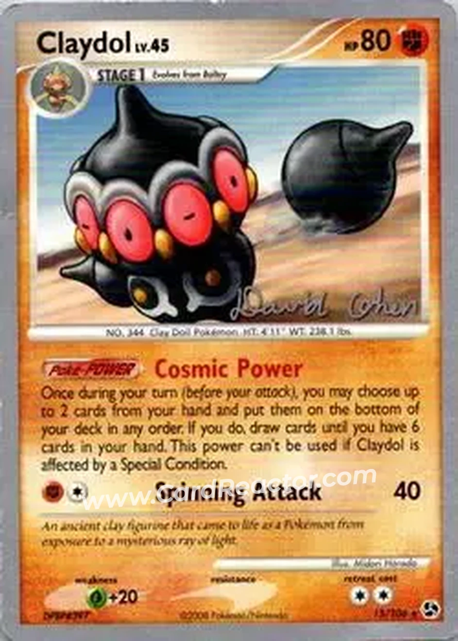2009 Pokemon World Championship - Stallgon #NNO - Claydol - Front