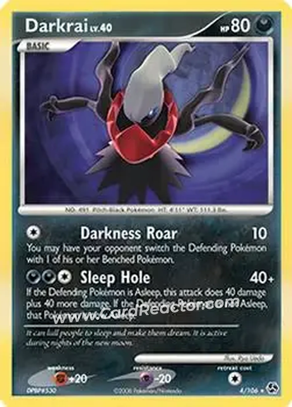 2008 Pokemon Diamond & Pearl Great Encounters #4/106 - Mega Darkrai ex - Front