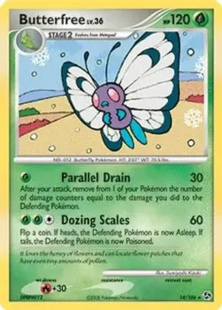 2008 Pokemon Diamond & Pearl Great Encounters #14/106 - Butterfree