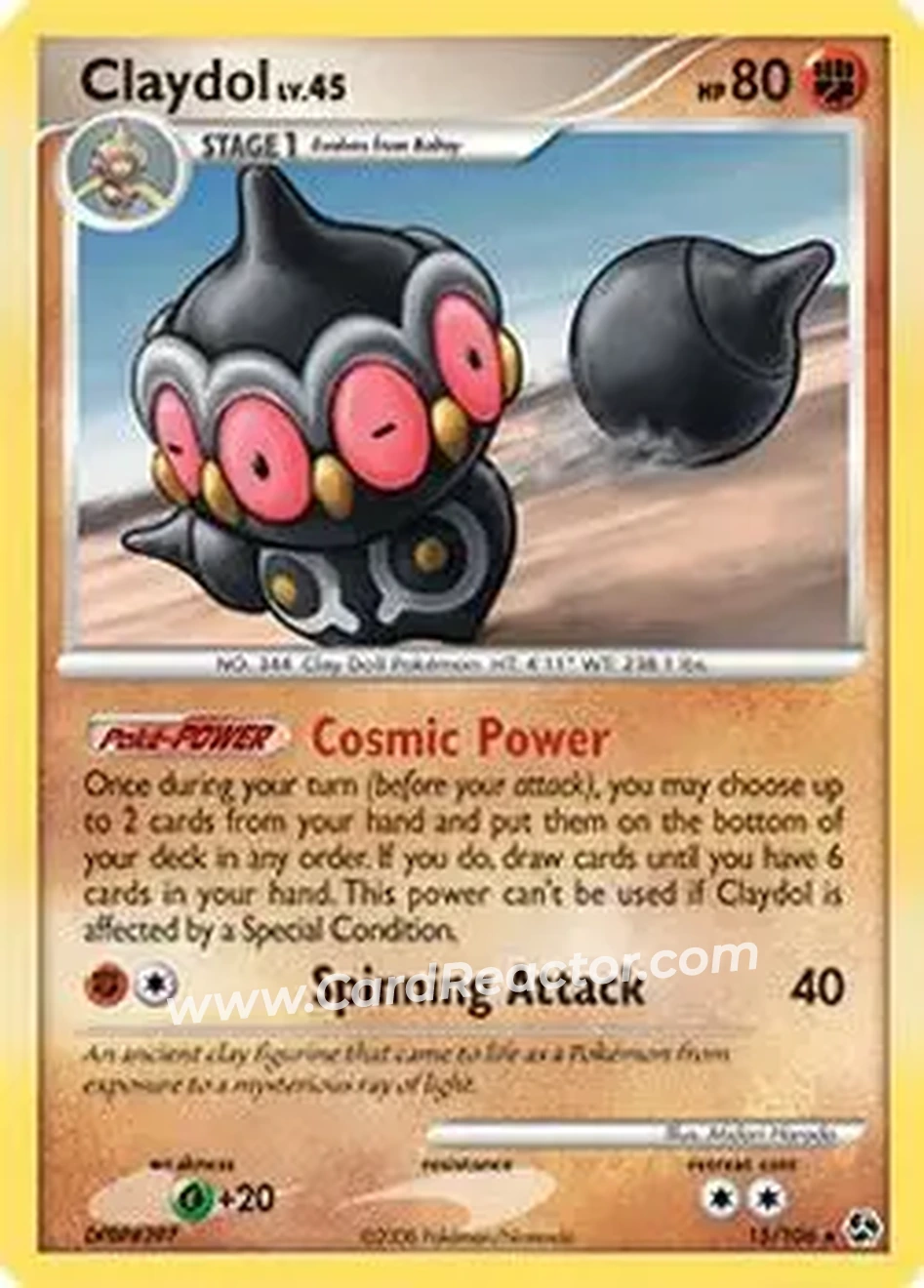 2008 Pokemon Diamond & Pearl Great Encounters #15/106 - Claydol - Front