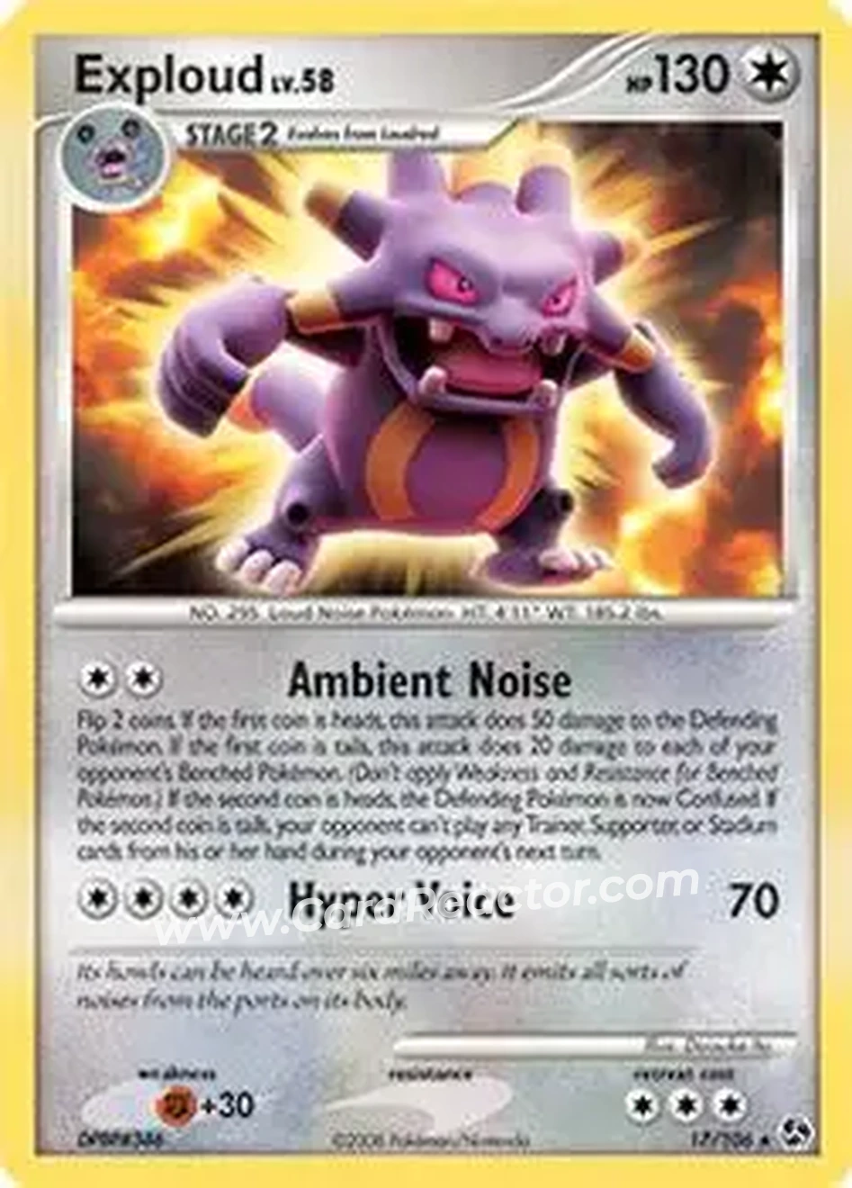 2008 Pokemon Diamond & Pearl Great Encounters #17/106 - Exploud - Front