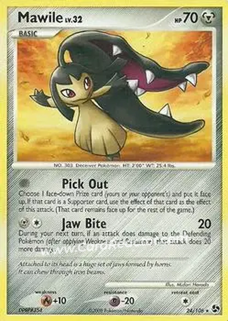 2008 Pokemon Diamond & Pearl Great Encounters #24/106 - Mawile - Front