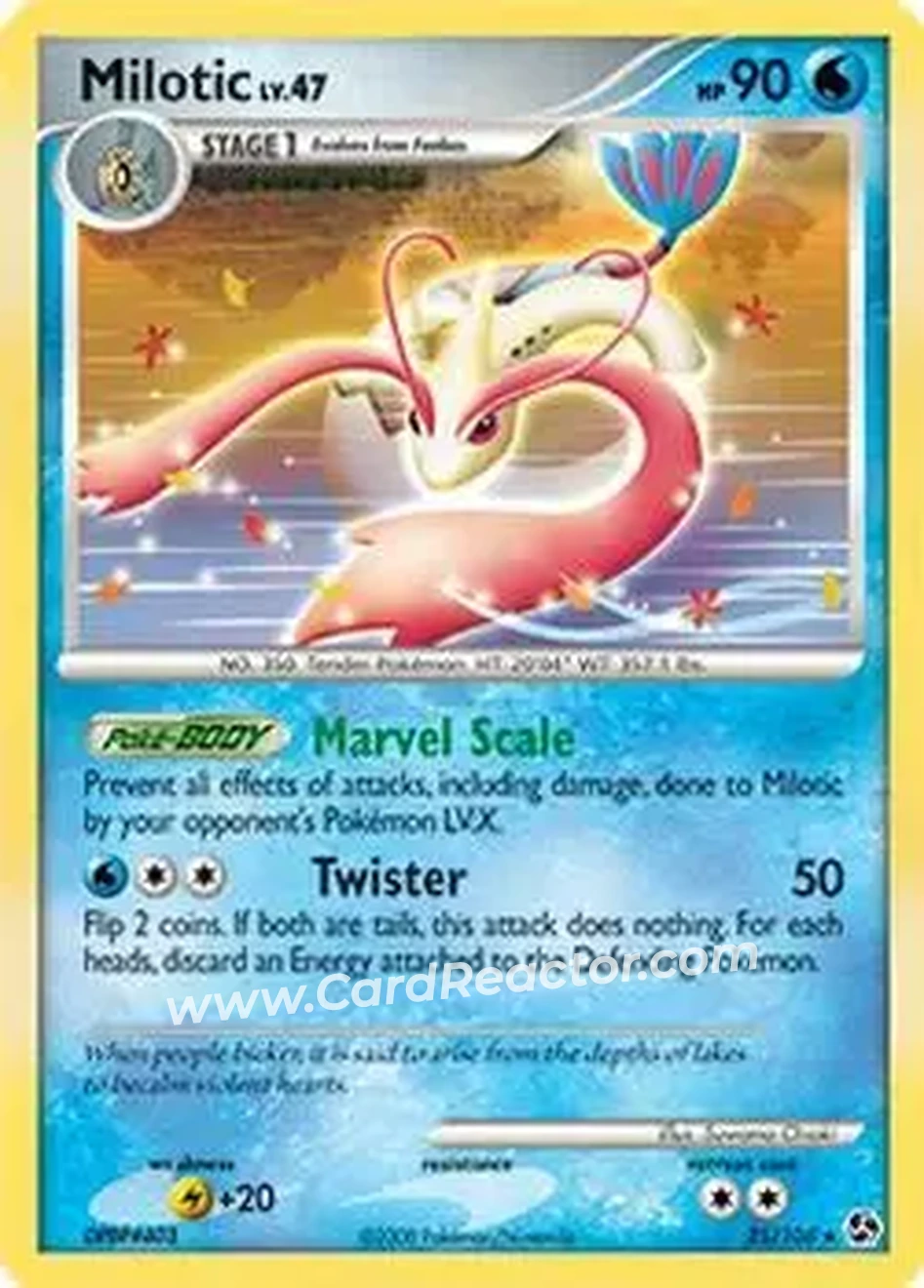 2008 Pokemon Diamond & Pearl Great Encounters #25/106 - Cynthia's Milotic - Front