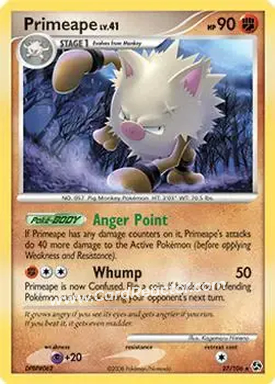2008 Pokemon Diamond & Pearl Great Encounters #27/106 - Primeape - Front