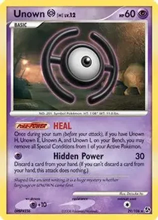 2008 Pokemon Diamond & Pearl Great Encounters #29/106 - Unown