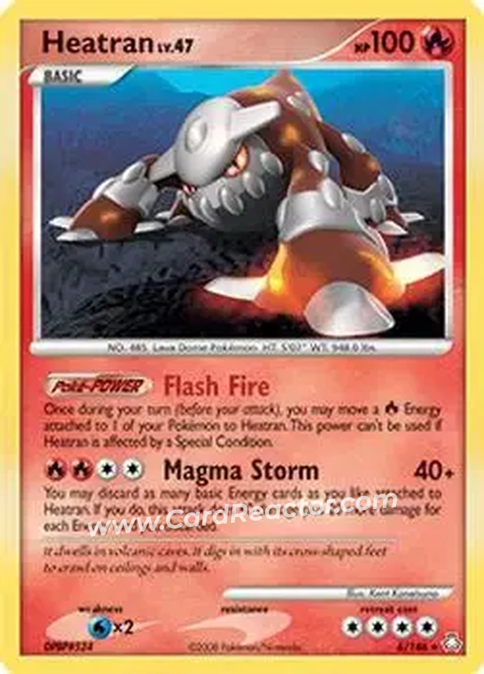 2008 Pokemon Diamond & Pearl Legends Awakened #6/146 - Heatran - Front