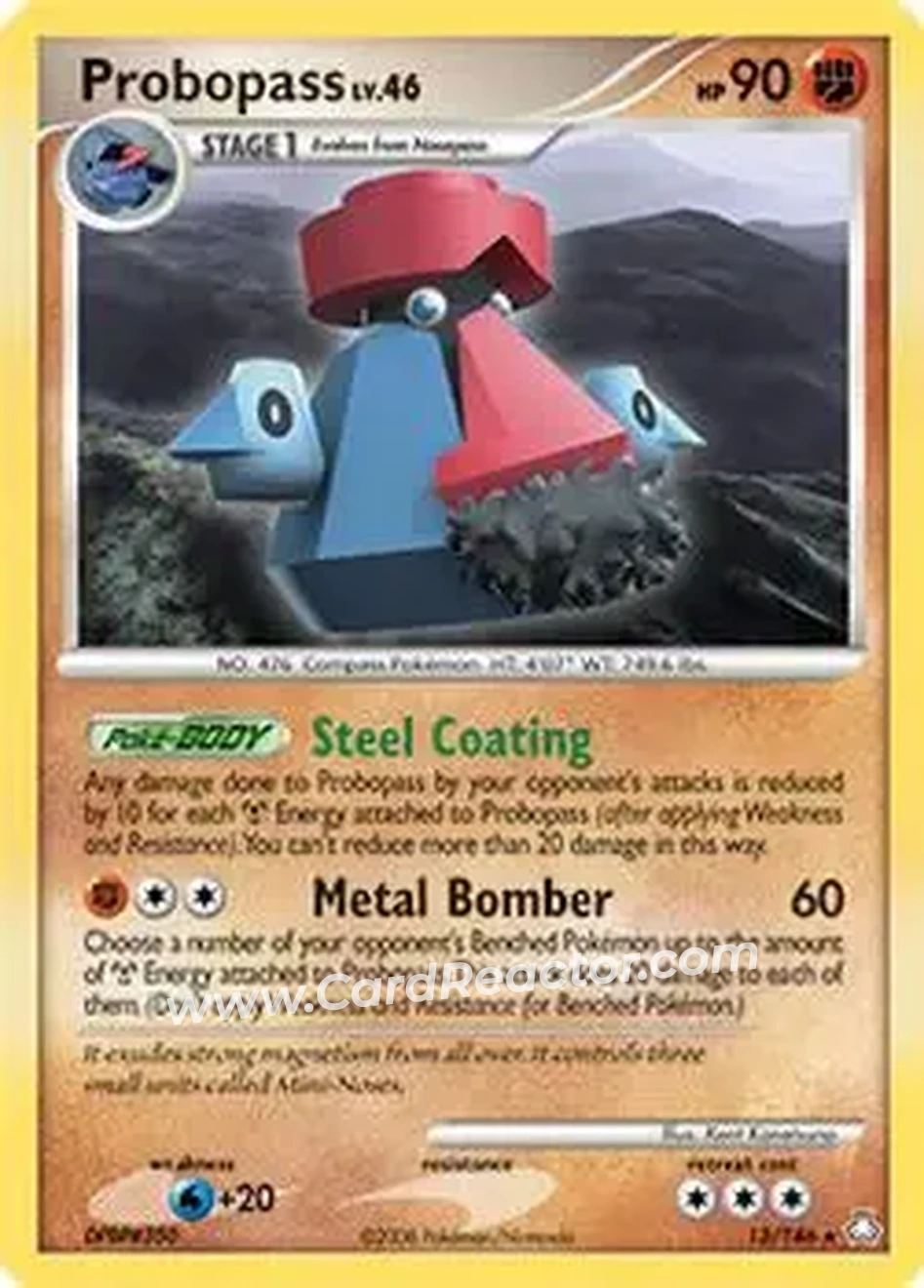 2008 Pokemon Diamond & Pearl Legends Awakened #13/146 - Probopass - Front