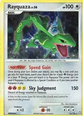 2008 Pokemon Diamond & Pearl Legends Awakened #14/146 - Rayquaza EX