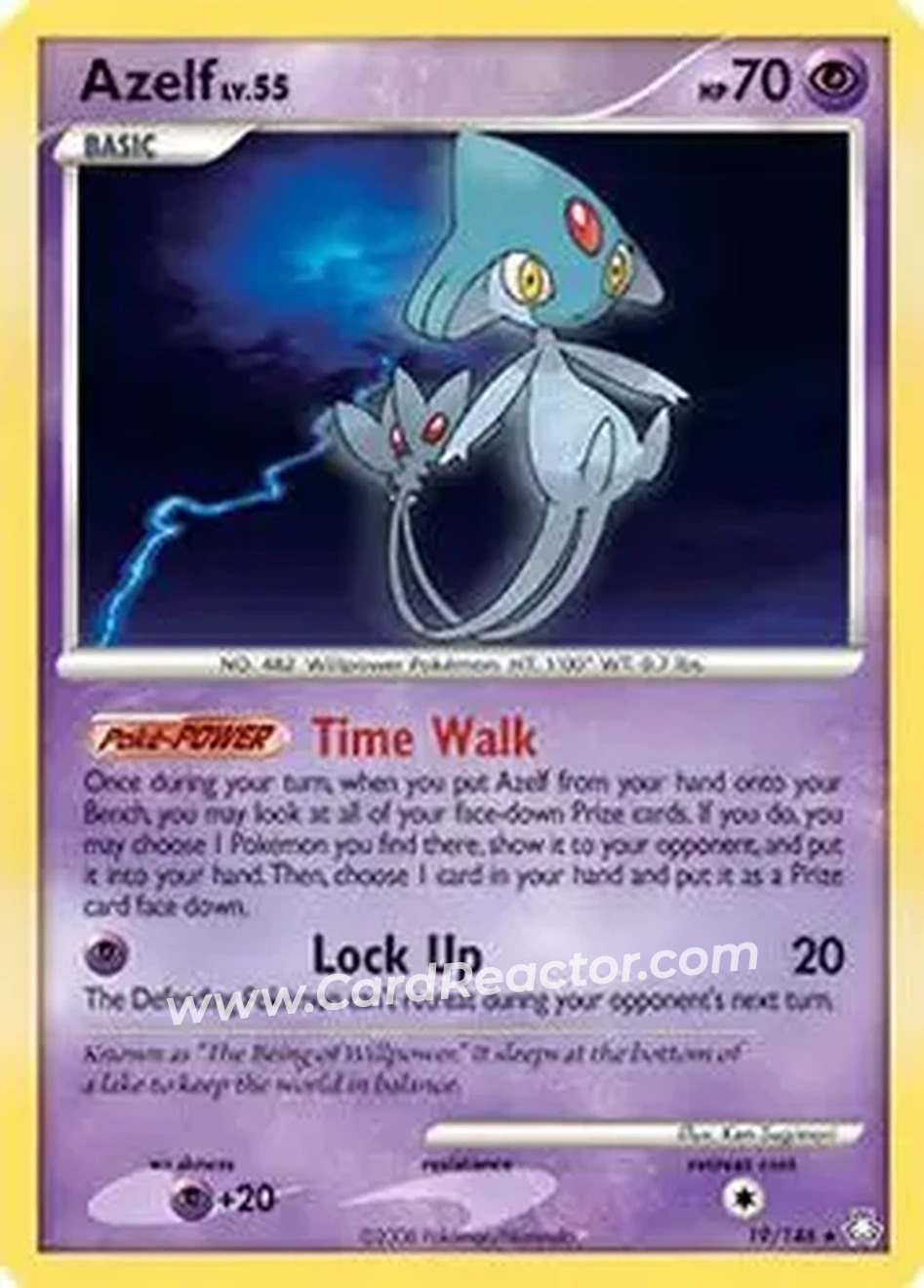 2008 Pokemon Diamond & Pearl Legends Awakened #19/146 - Azelf - Front